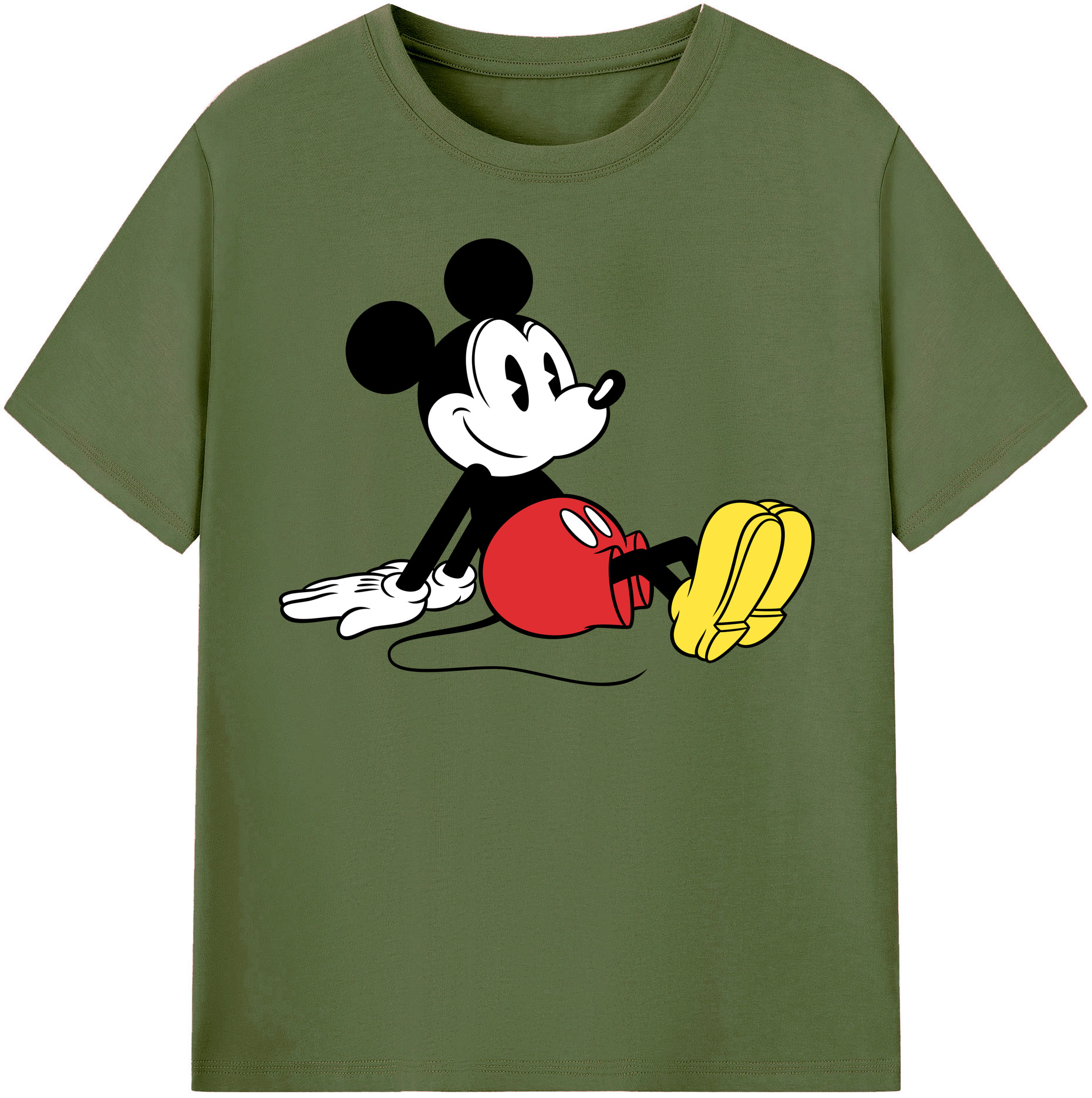（画像用） ミッキーマウス Mickey Mouse 綿100％半袖Tシャツ（フロントプリント）